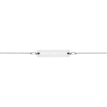 Load image into Gallery viewer, Engraved Silver Bar Chain Bracelet