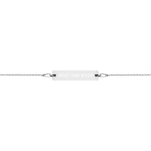 Load image into Gallery viewer, Engraved Silver Bar Chain Bracelet
