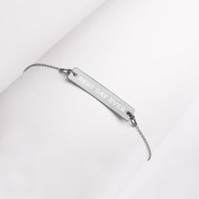 Load image into Gallery viewer, Engraved Silver Bar Chain Bracelet
